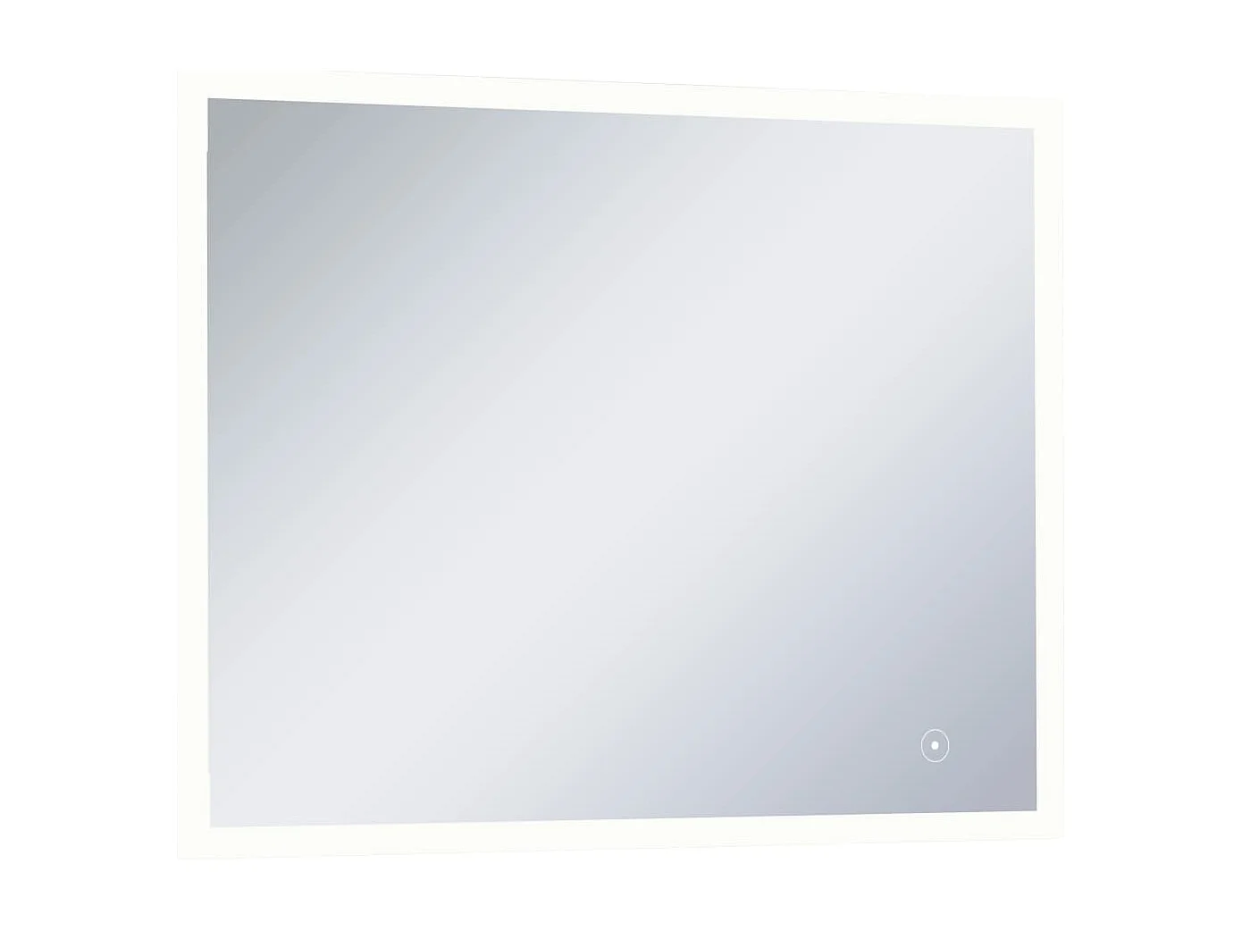 Espejo de pared de baño con LED y sensor táctil 80x60 cm