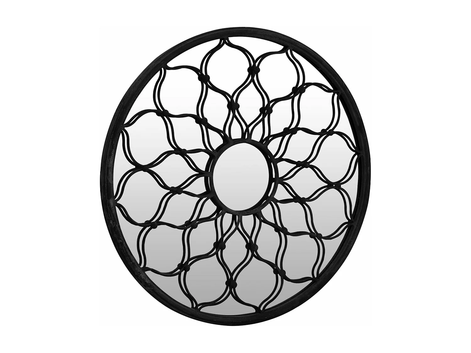 Miroir Noir 60x3 cm Fer pour utilisation à l'intérieur