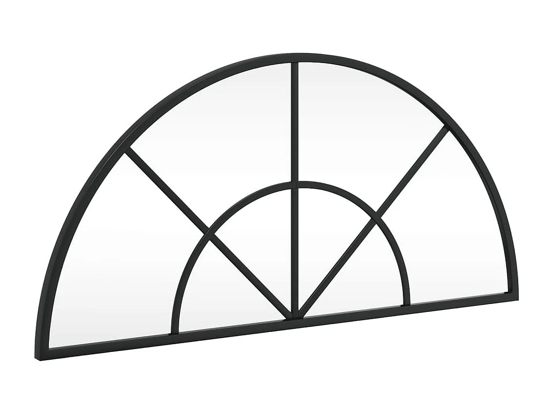 Espejo de pared arco de hierro negro 60x30 cm