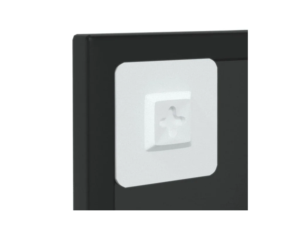 Miroir mural noir 60x40 cm métal