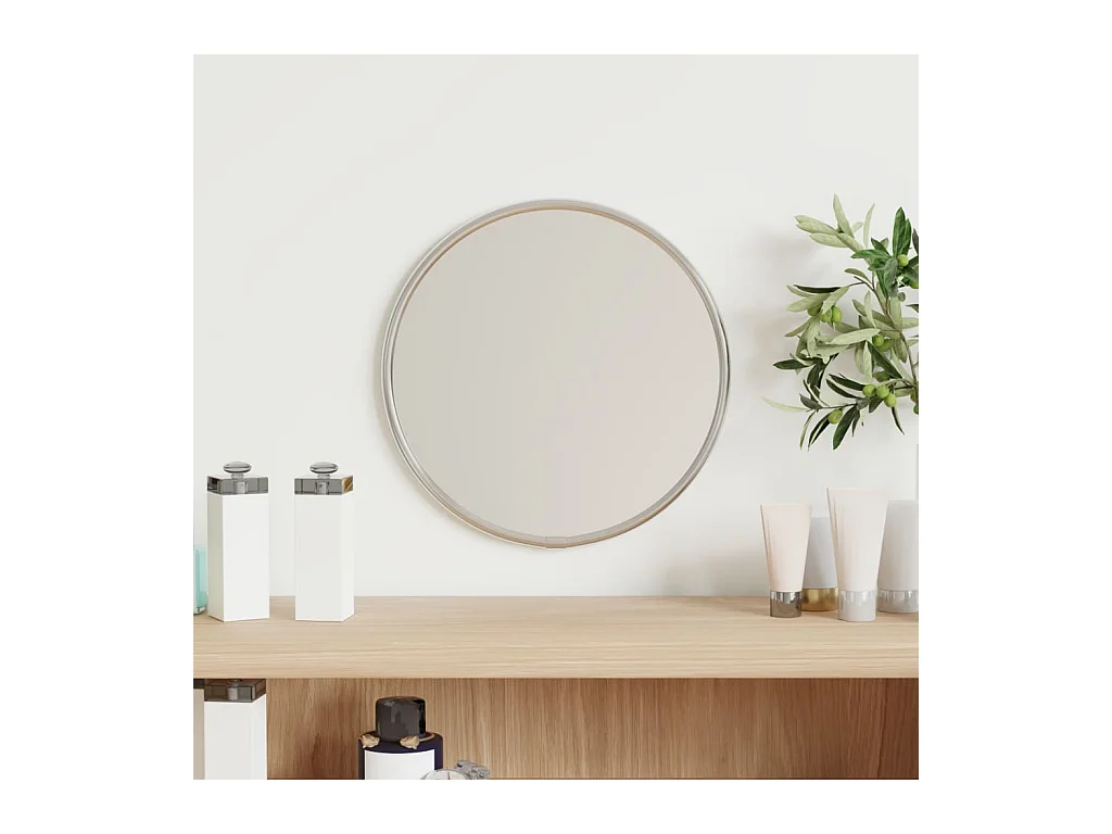Miroir mural Argenté Ø 20 cm Rond