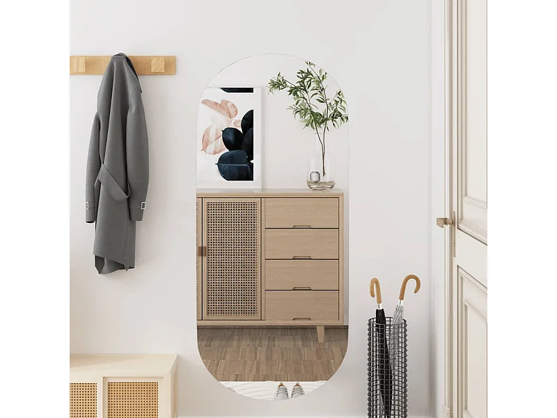 Specchio da Parete 40x90 cm Vetro Ovale