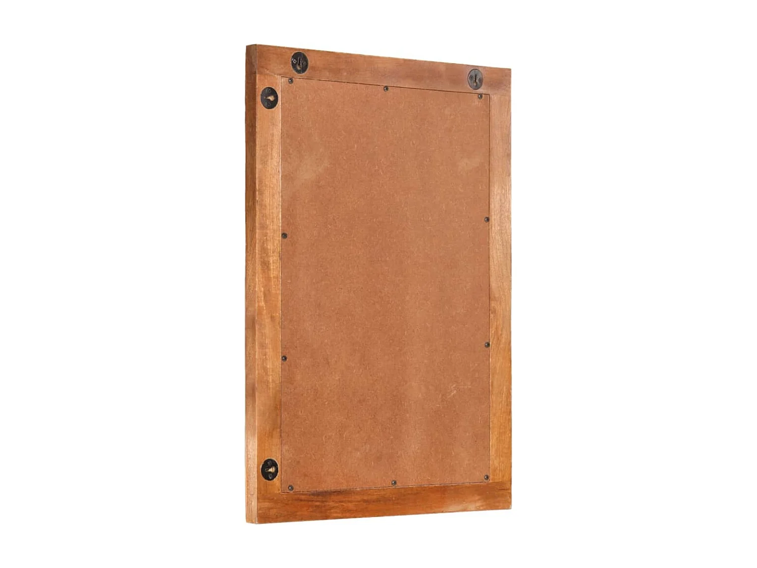 Miroir salle de bain marron 50x70x3cm bois de manguier et verre