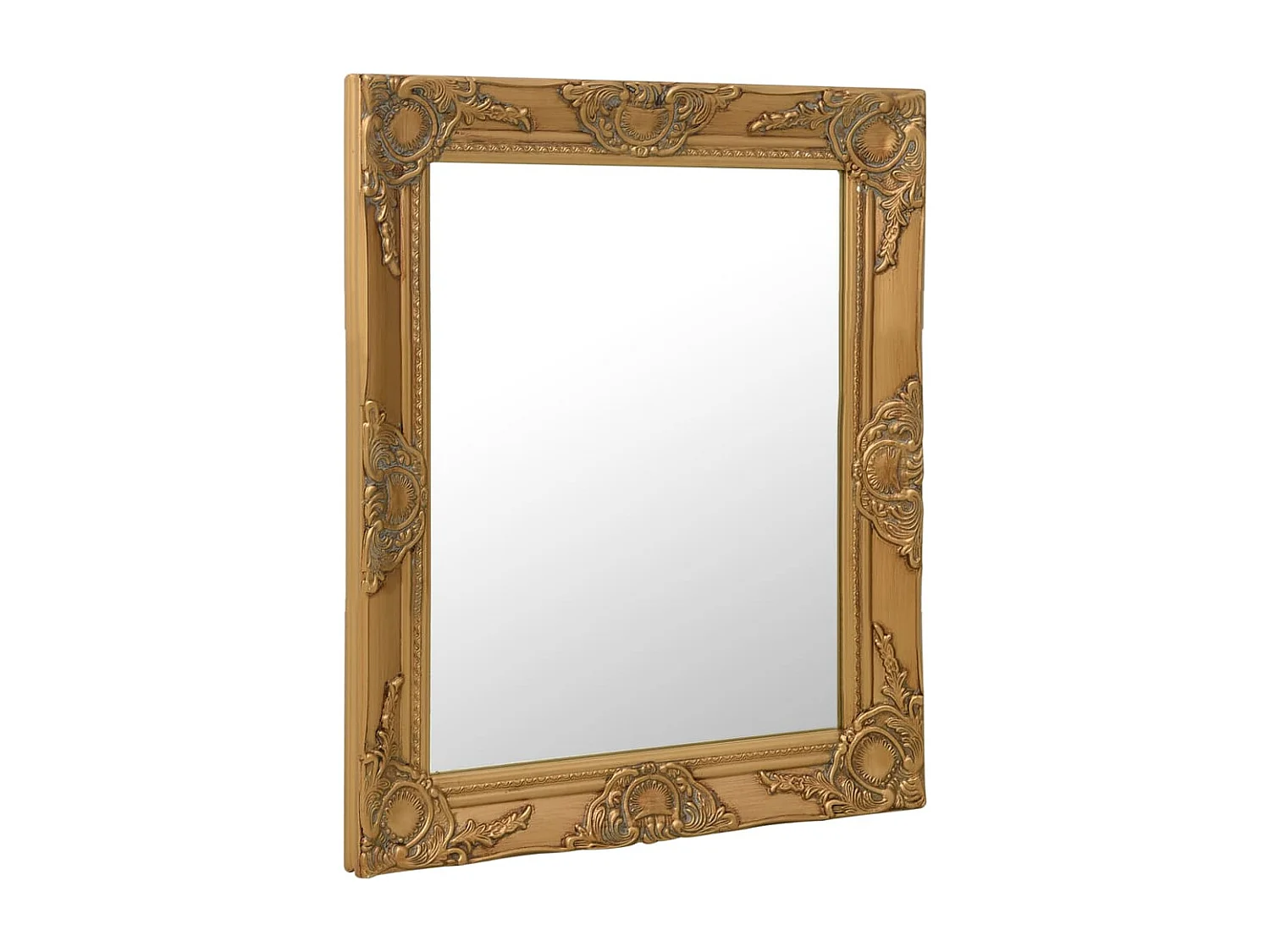 Miroir mural style baroque 50x60 cm Doré