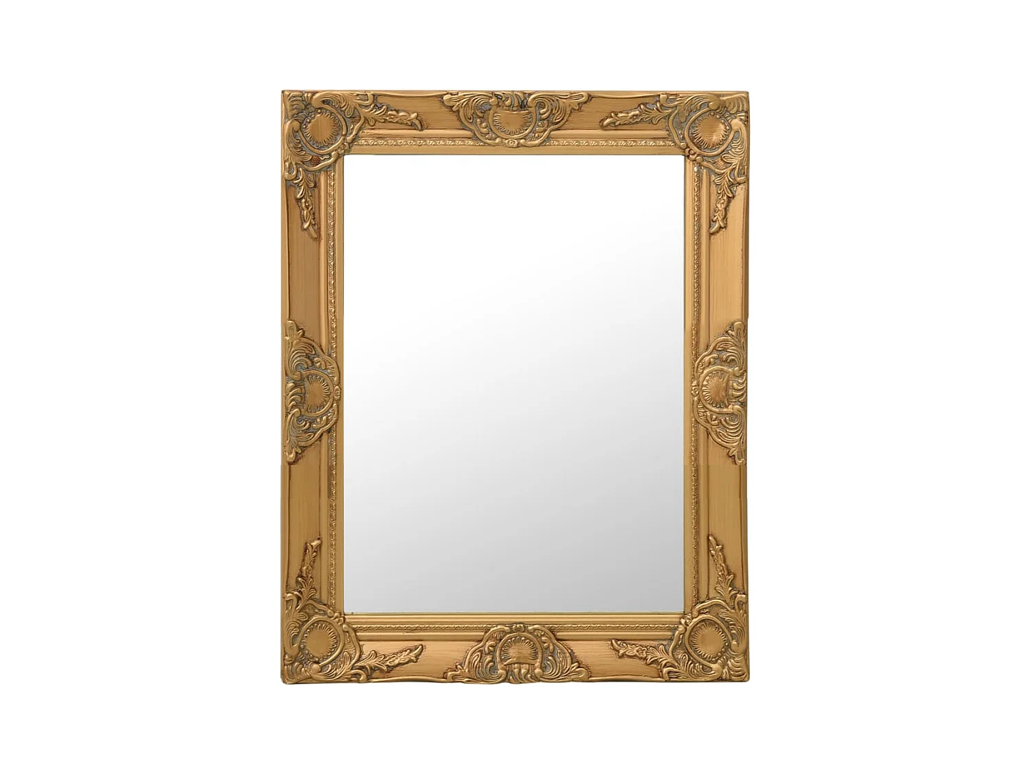 Miroir mural style baroque 50x60 cm Doré