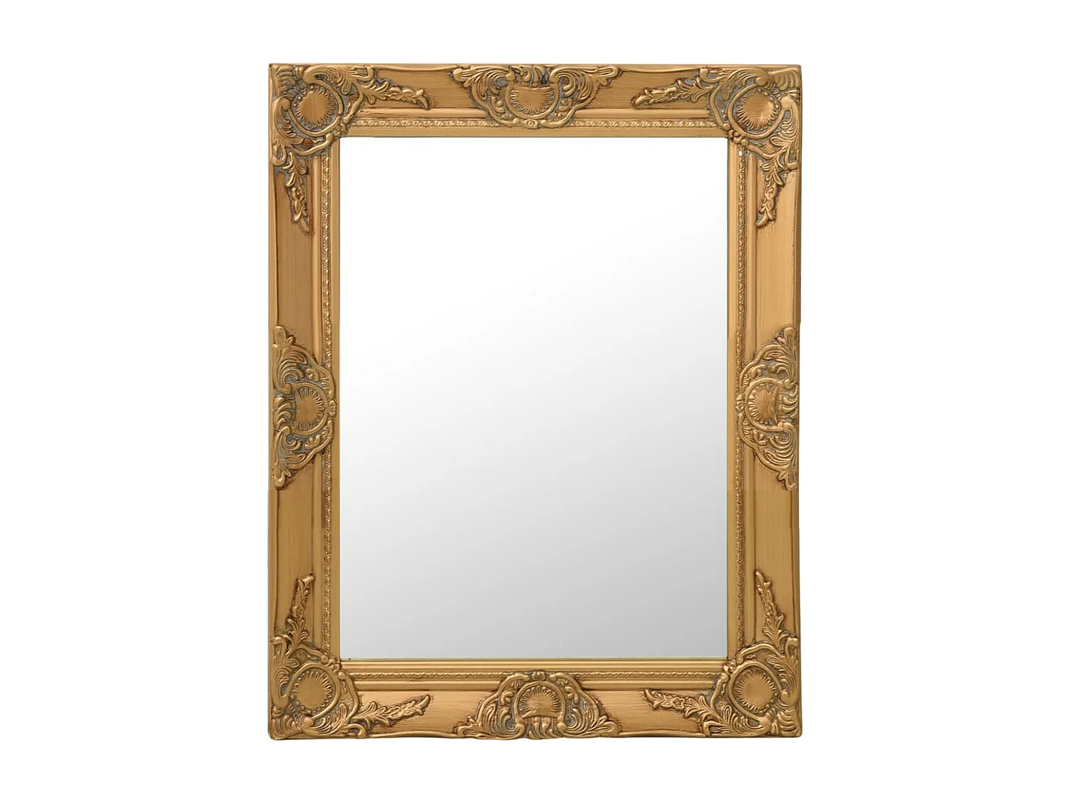 Miroir mural style baroque 50x60 cm Doré