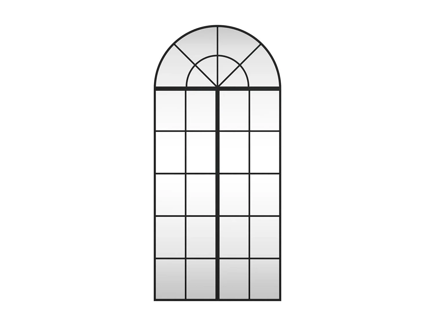 Miroir mural noir 60x130 cm arche fer