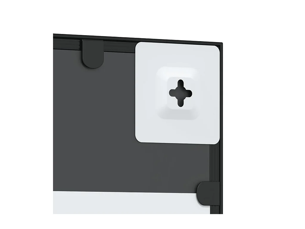 Miroir mural noir 20x50 cm rectangulaire fer