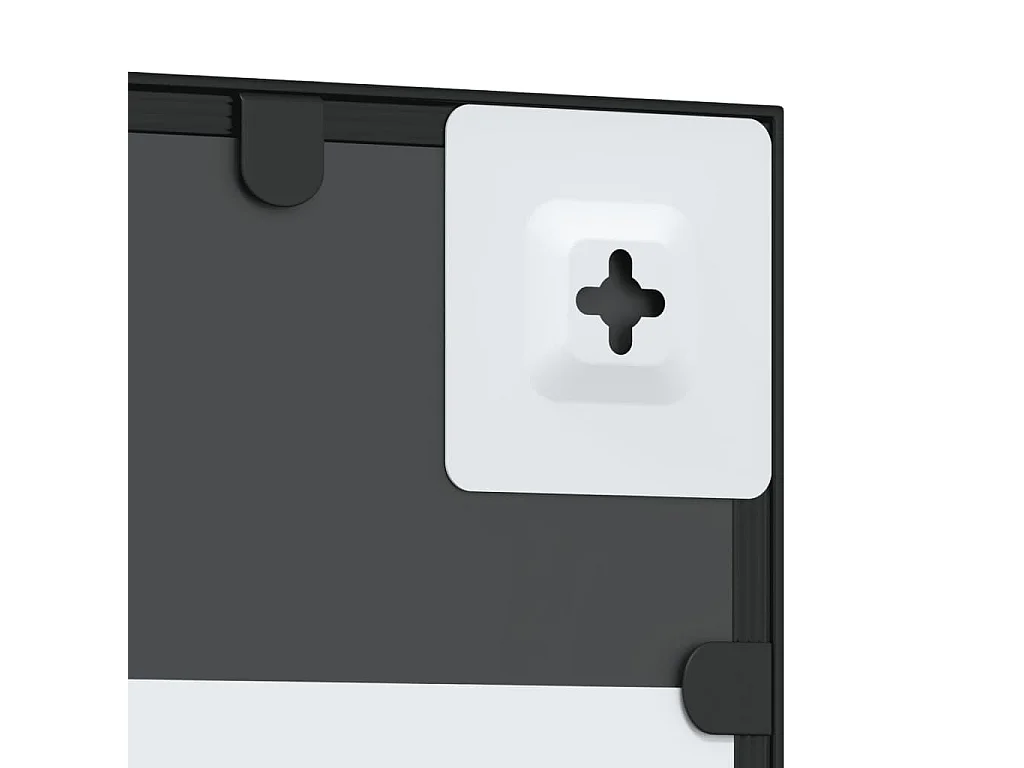 Espelho de parede retangular 20x50 cm ferro preto