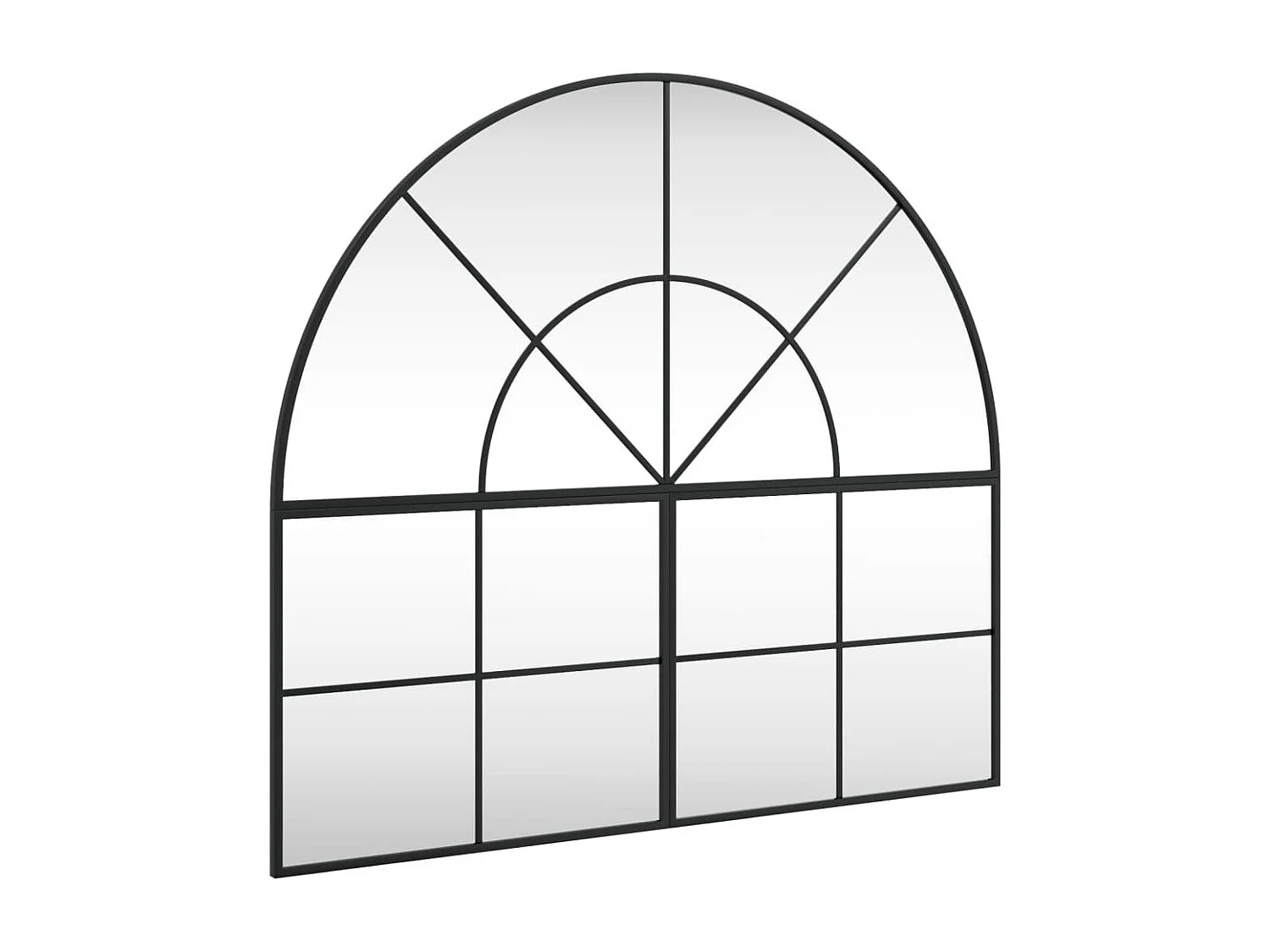 Miroir mural noir 100x90 cm arche fer