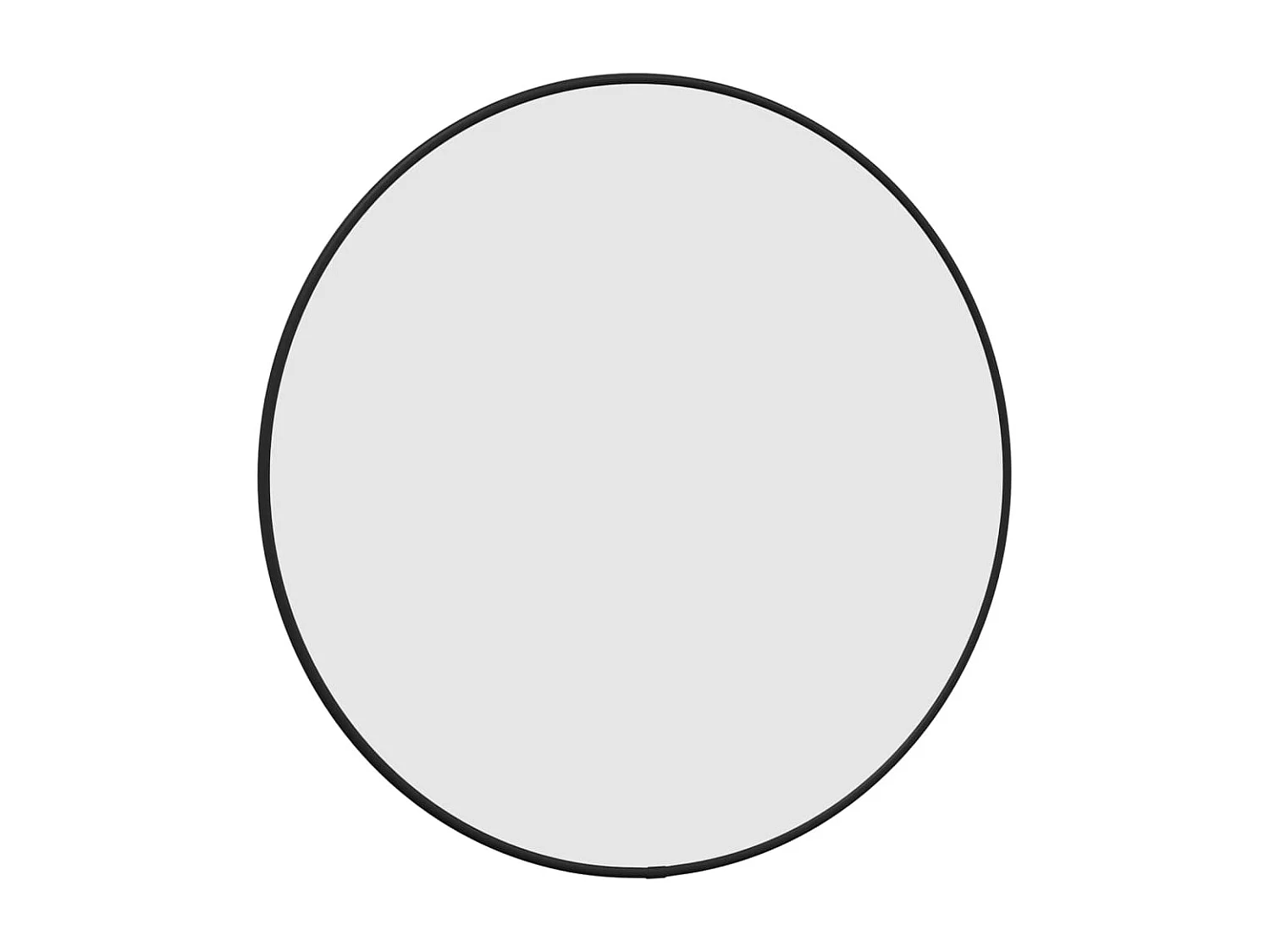 Espelho de parede Ø50 cm redondo preto