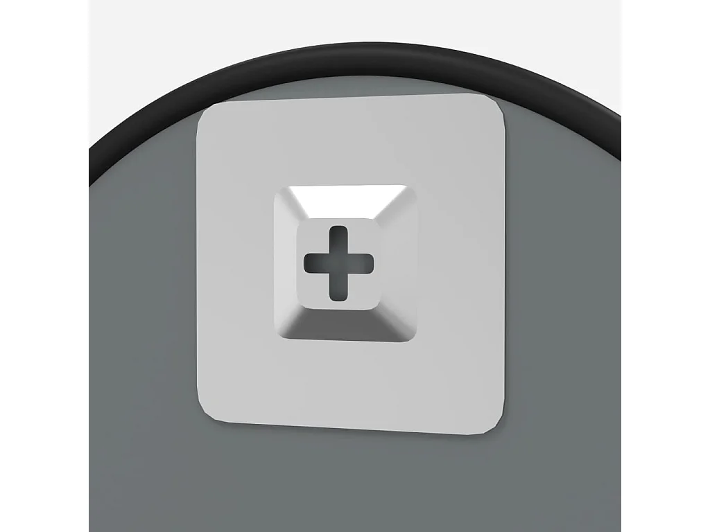 Espelho de parede Ø50 cm redondo preto