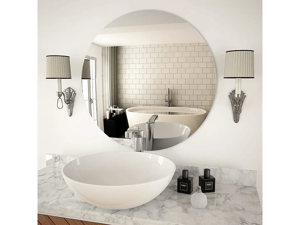 Wandspiegel 70 cm Rund Glas