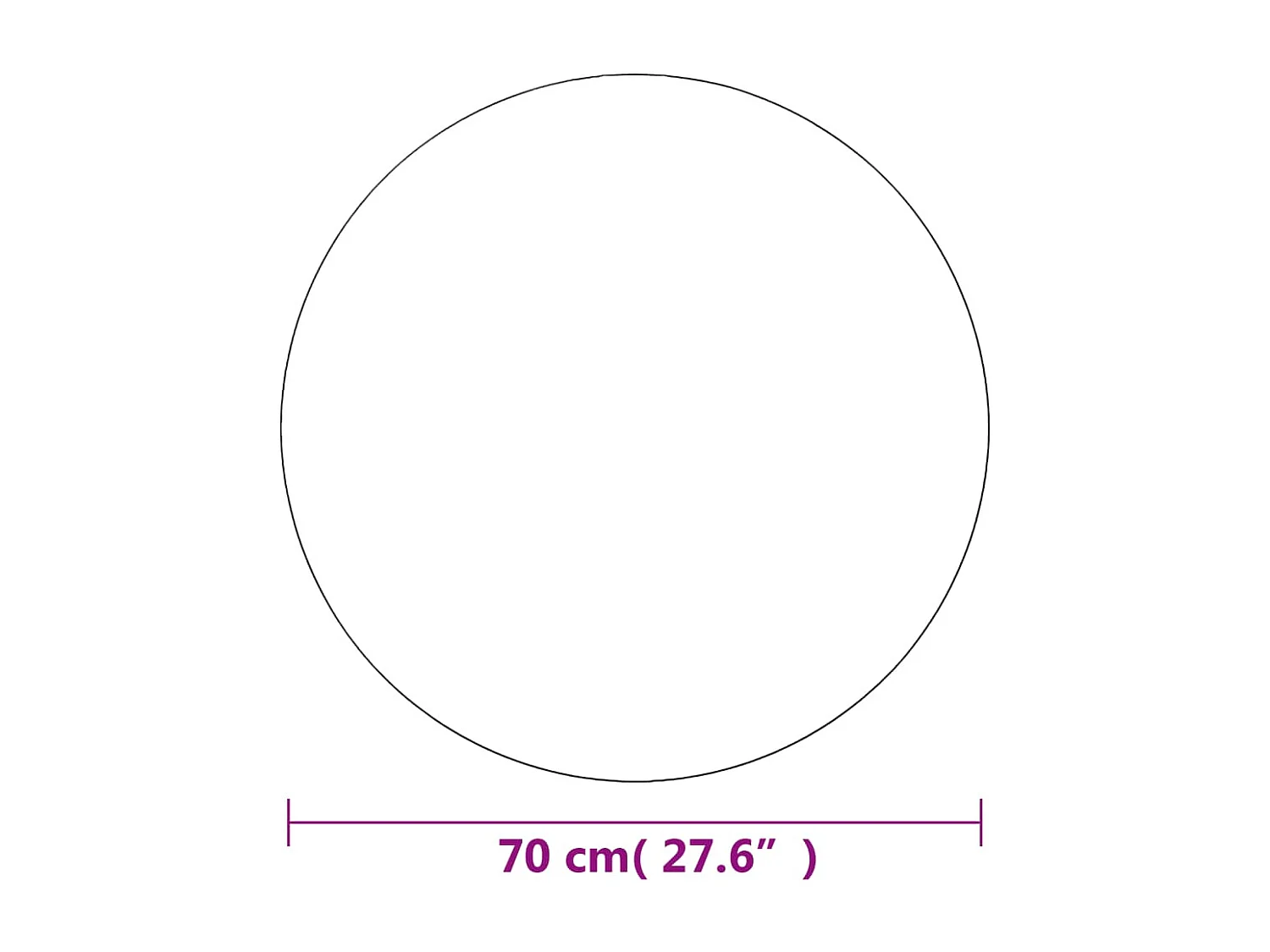 Wandspiegel 70 cm Rund Glas