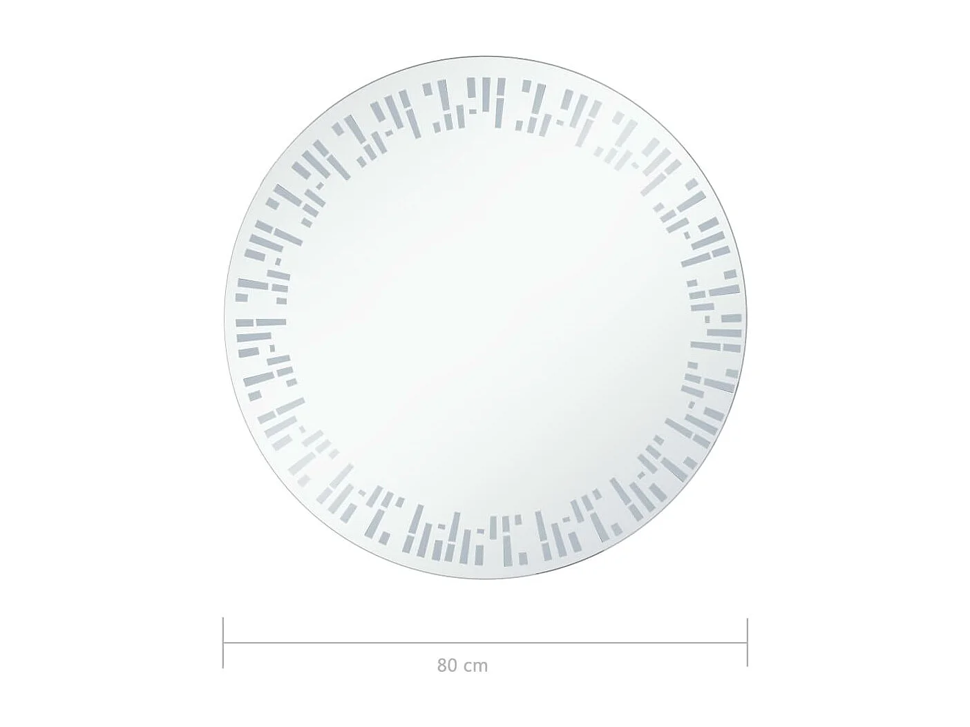 Miroir à LED pour salle de bain 80 cm