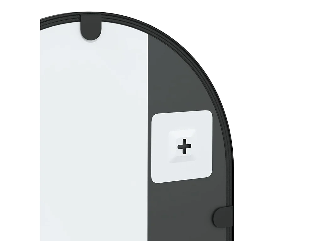 Miroir mural noir 30x60 cm arche fer