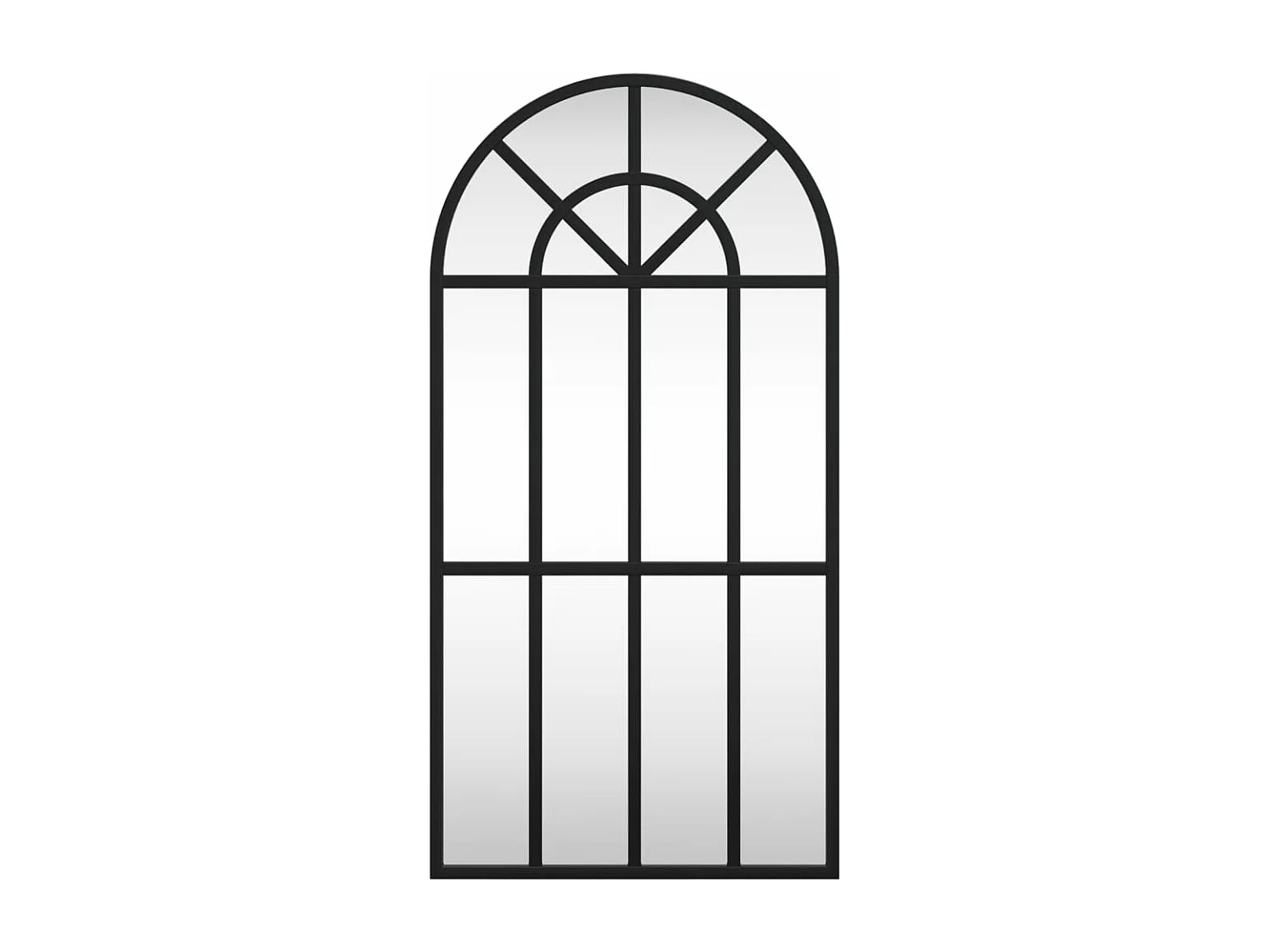 Miroir mural noir 30x60 cm arche fer