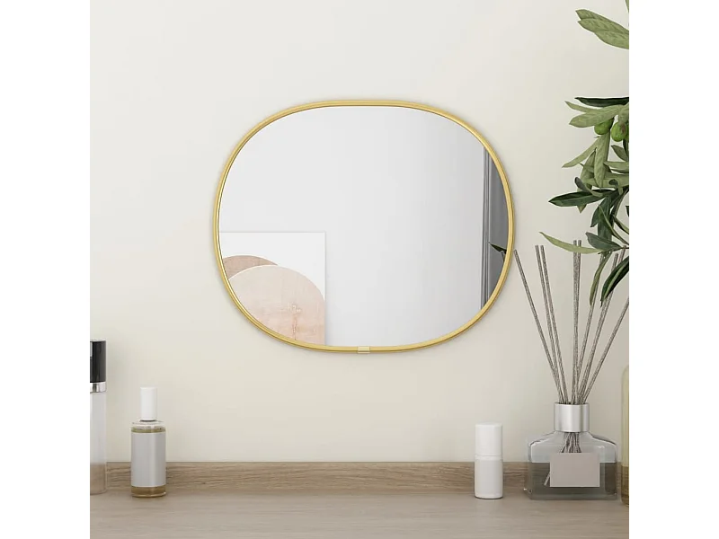 Espejo de pared dorado 30x25 cm