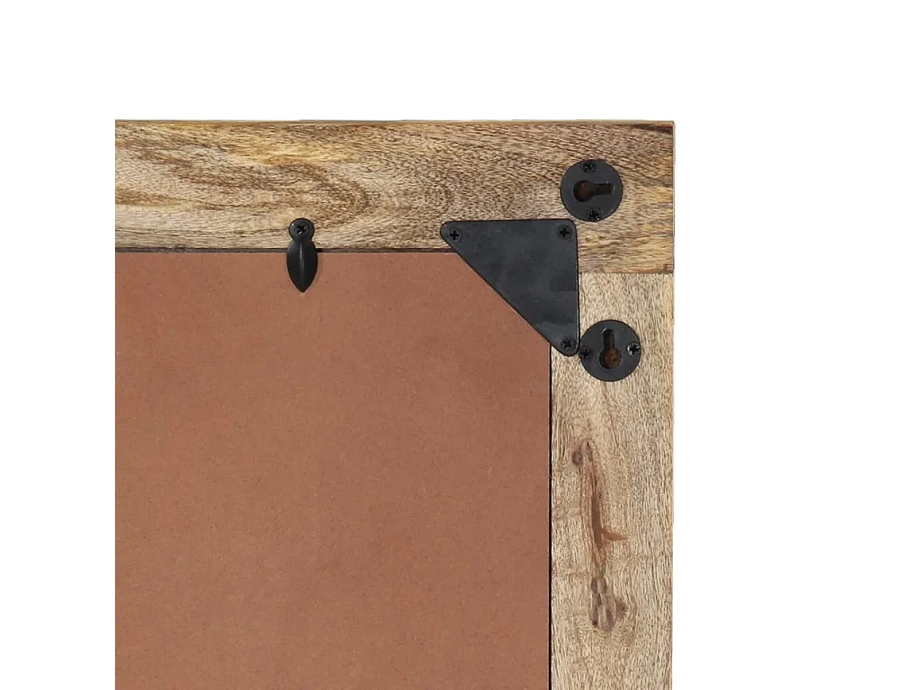 Badspiegel 50x70x2,5 cm Massivholz Mango und Glas