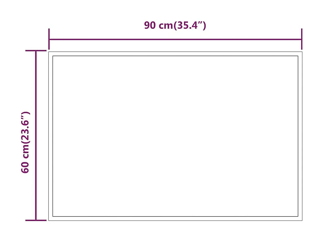 Specchio da Bagno con Luci LED 60x90 cm