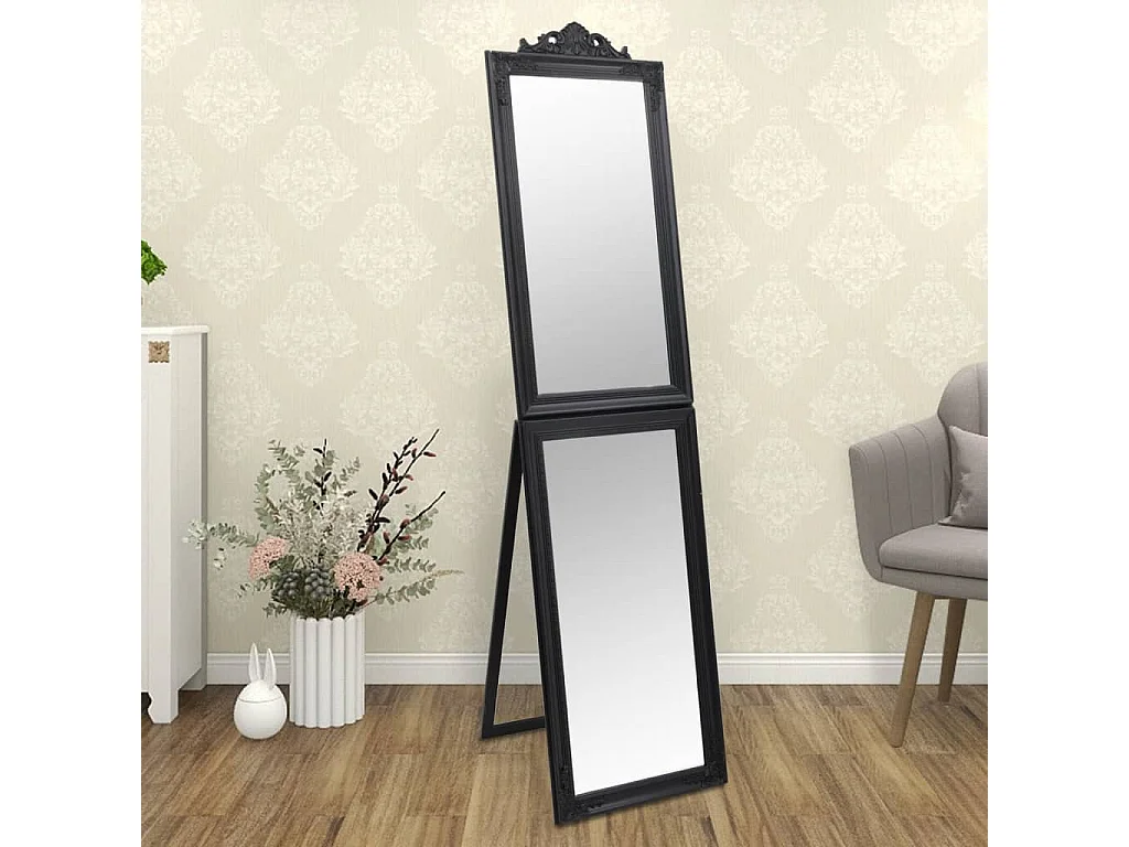 Miroir sur pied Noir 50x200 cm