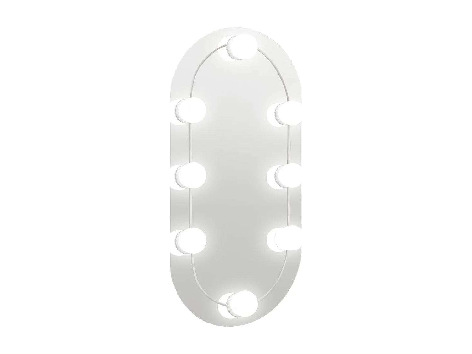 Espelho com luzes LED 40x20 cm vidro oval