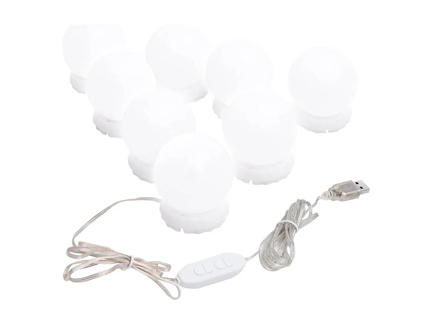 Espelho com luzes LED 40x20 cm vidro oval