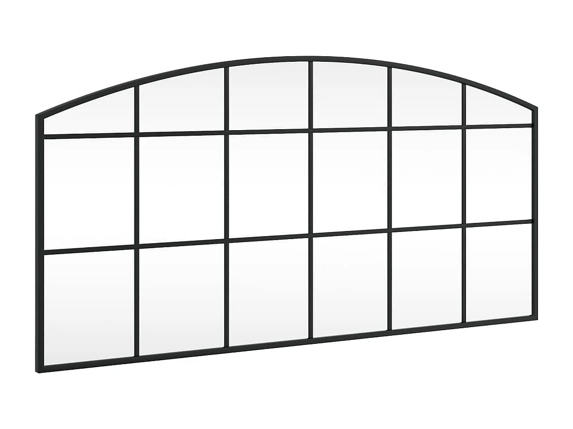 Espejo de pared arco de hierro negro 100x50 cm