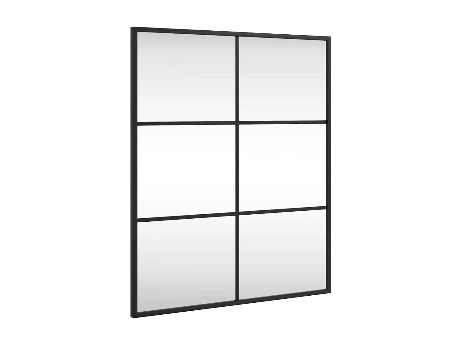 Miroir mural noir 50x60 cm rectangulaire fer