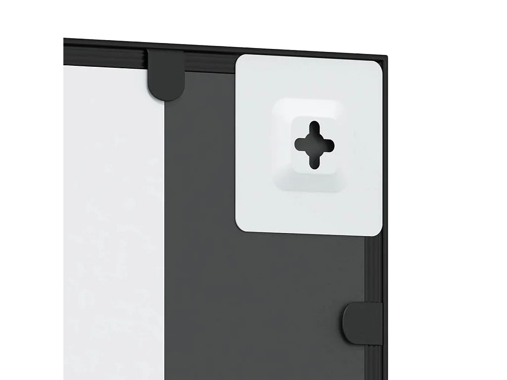 Miroir mural noir 50x60 cm rectangulaire fer