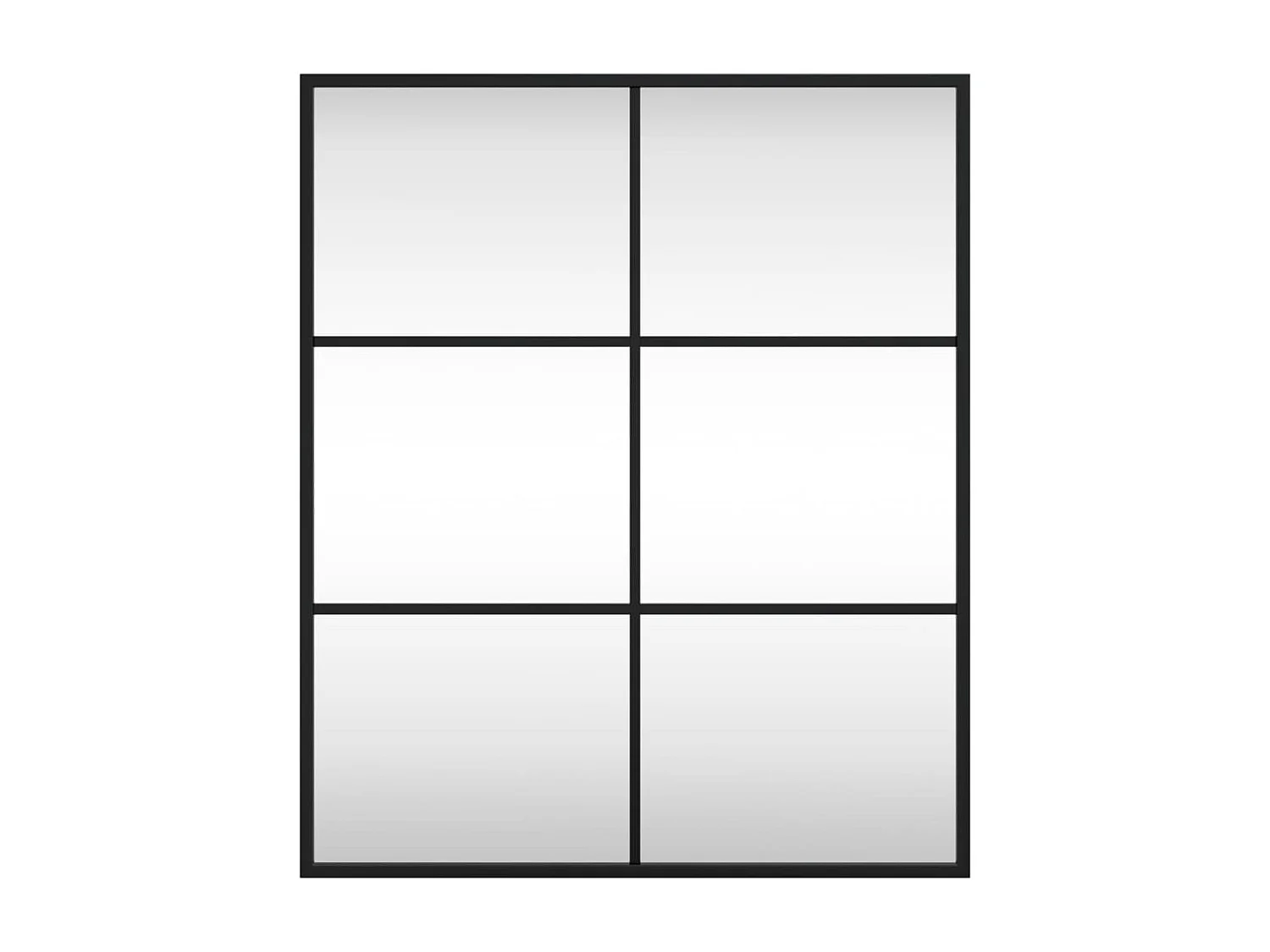 Miroir mural noir 50x60 cm rectangulaire fer