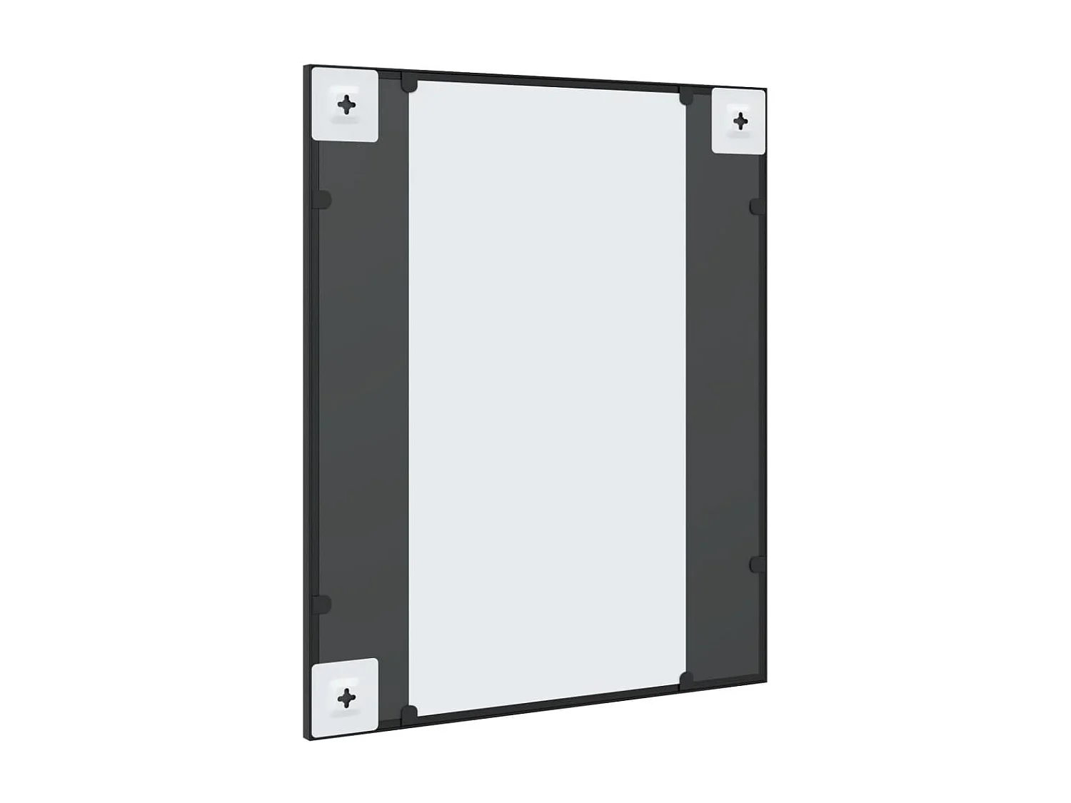 Miroir mural noir 50x60 cm rectangulaire fer