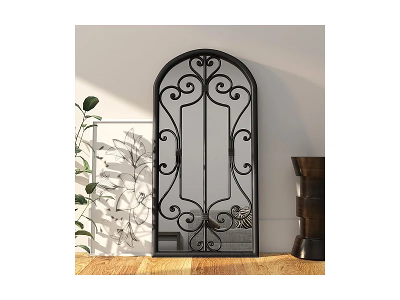 Miroir Noir 70x30 cm Fer pour utilisation à l'intérieur