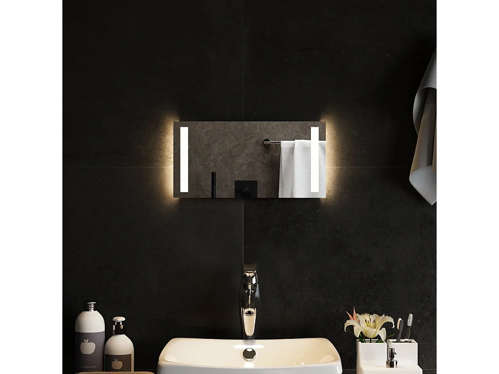 Specchio da Bagno con Luci LED 40x20 cm