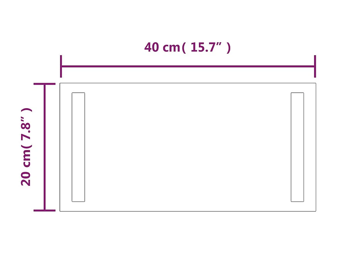 Specchio da Bagno con Luci LED 40x20 cm