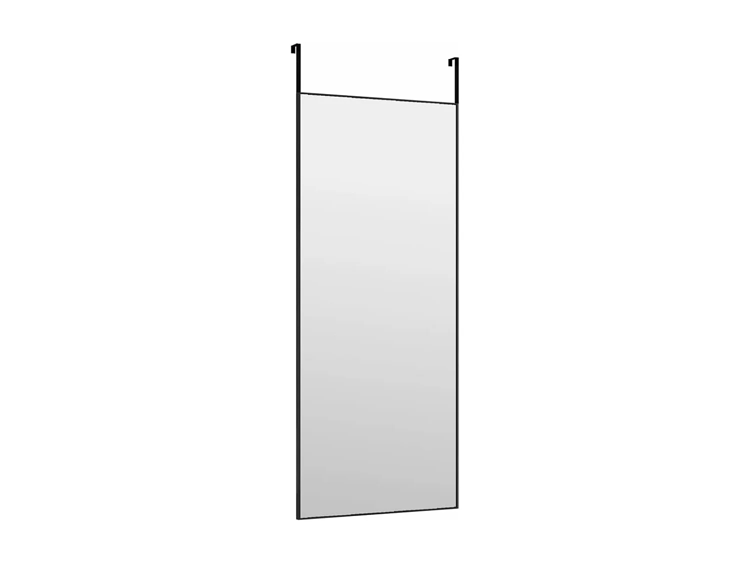Miroir de porte Noir 40x100 cm Verre et aluminium