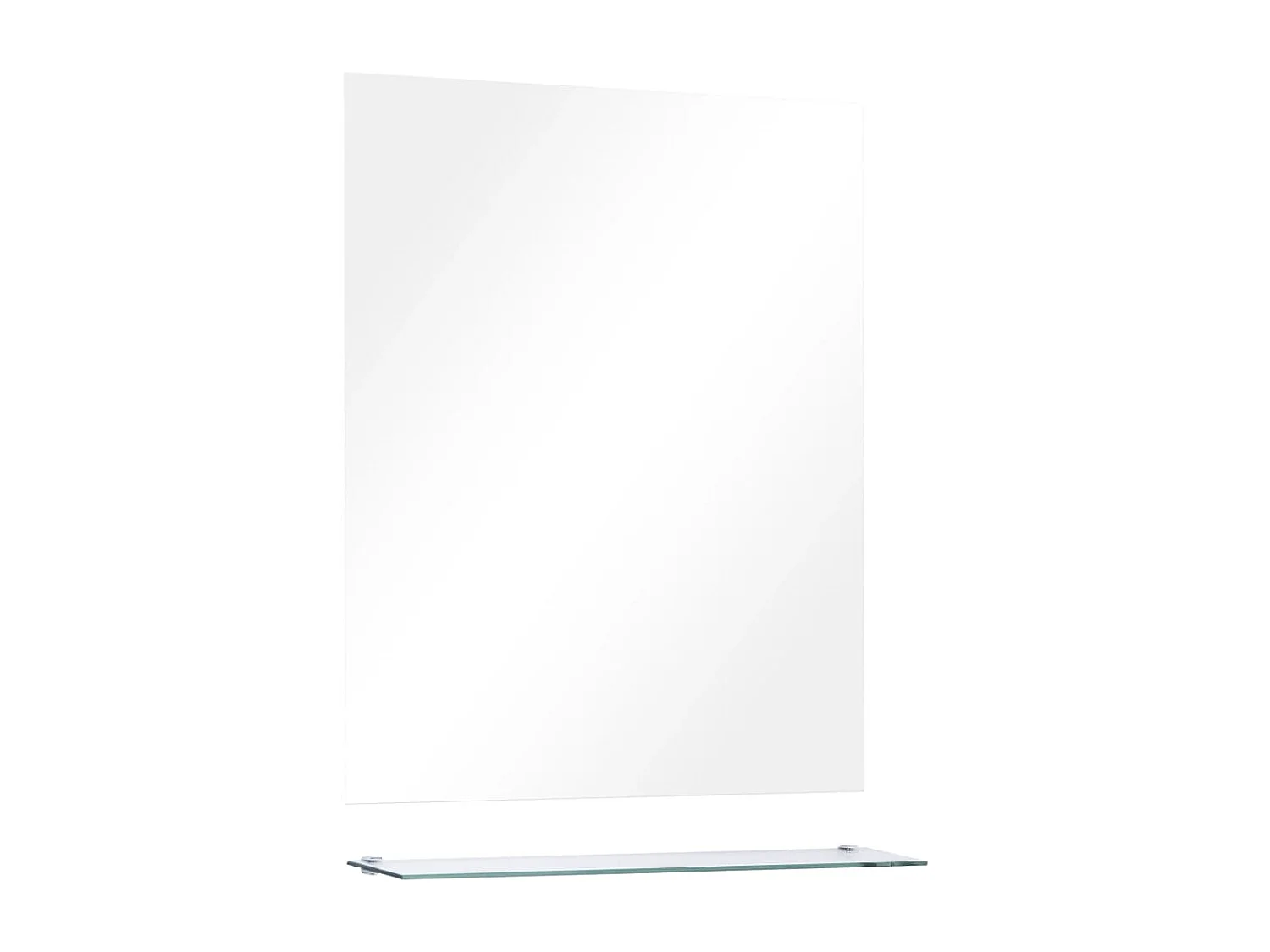 Espejo de pared con estante de vidrio templado 50x60 cm