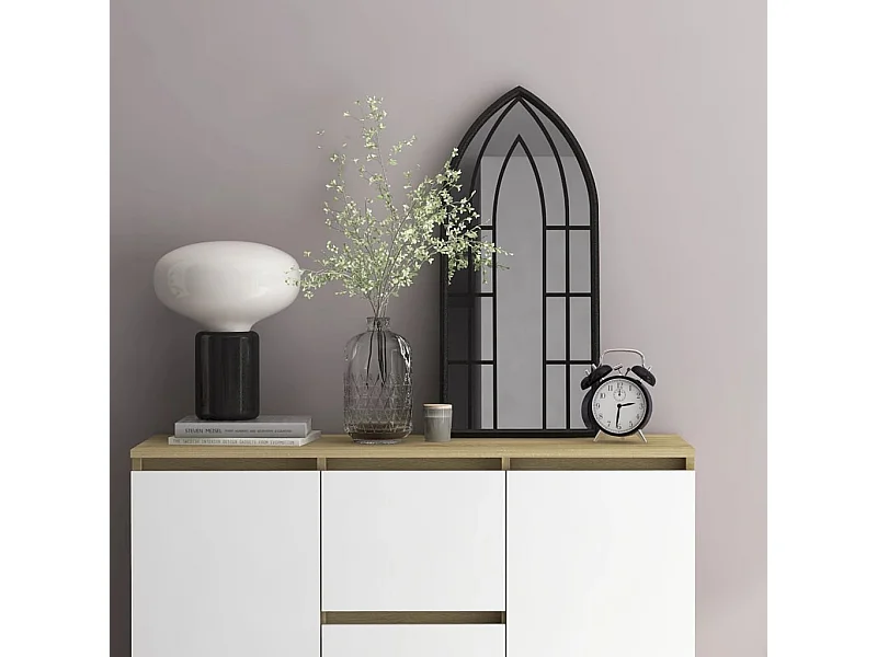 Miroir Noir 70x30 cm Fer pour utilisation à l'intérieur