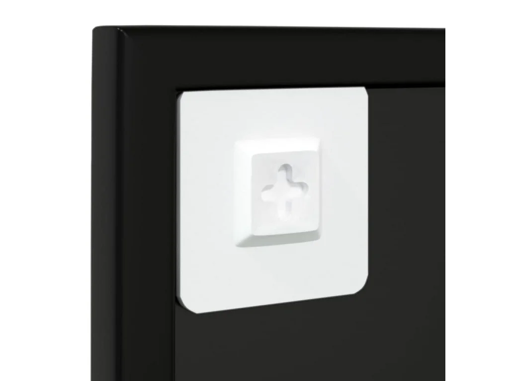 Miroirs muraux 2 pcs noir 80x60 cm métal