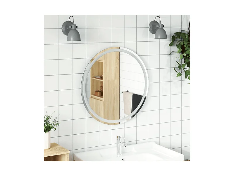 Espejo de baño LED redondo 70 cm