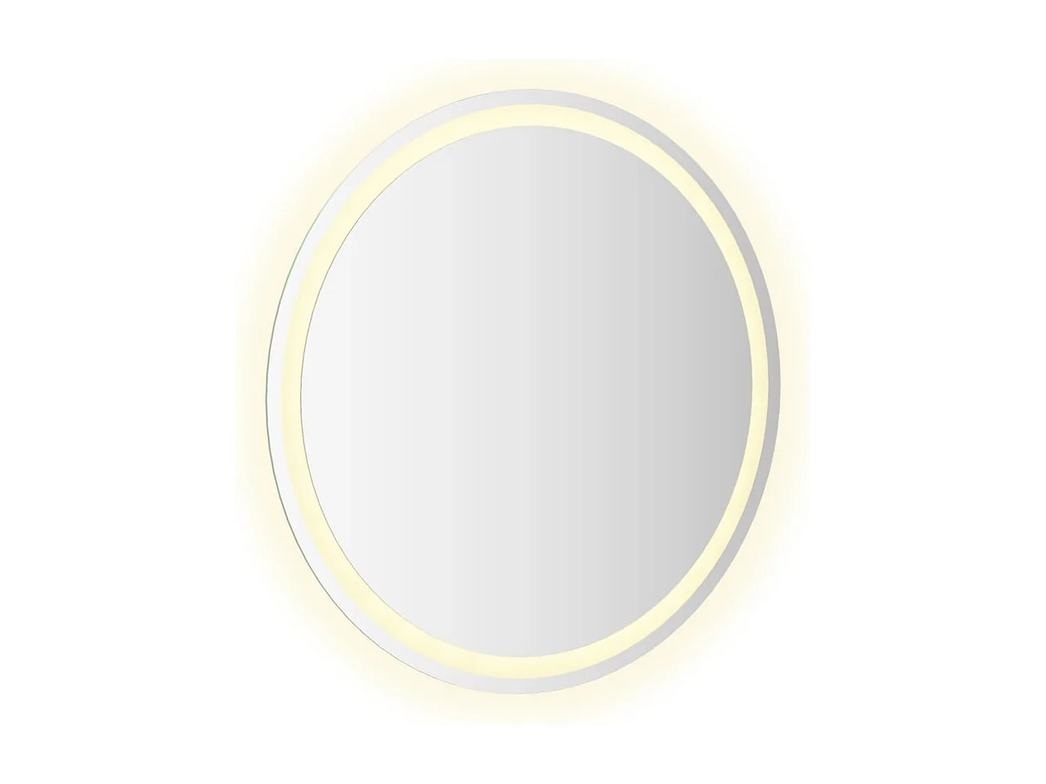 Espelho de casa de banho com luzes LED redondo 70 cm