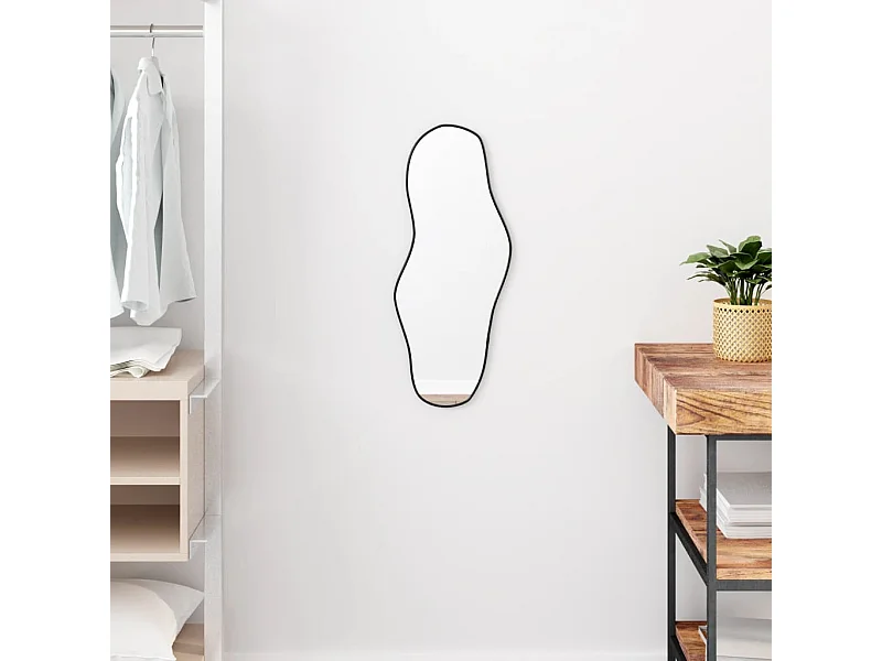 Miroir mural Noir 60x25 cm