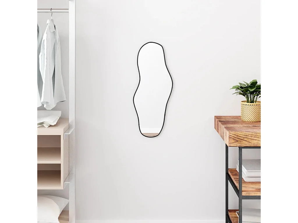 Miroir mural Noir 60x25 cm