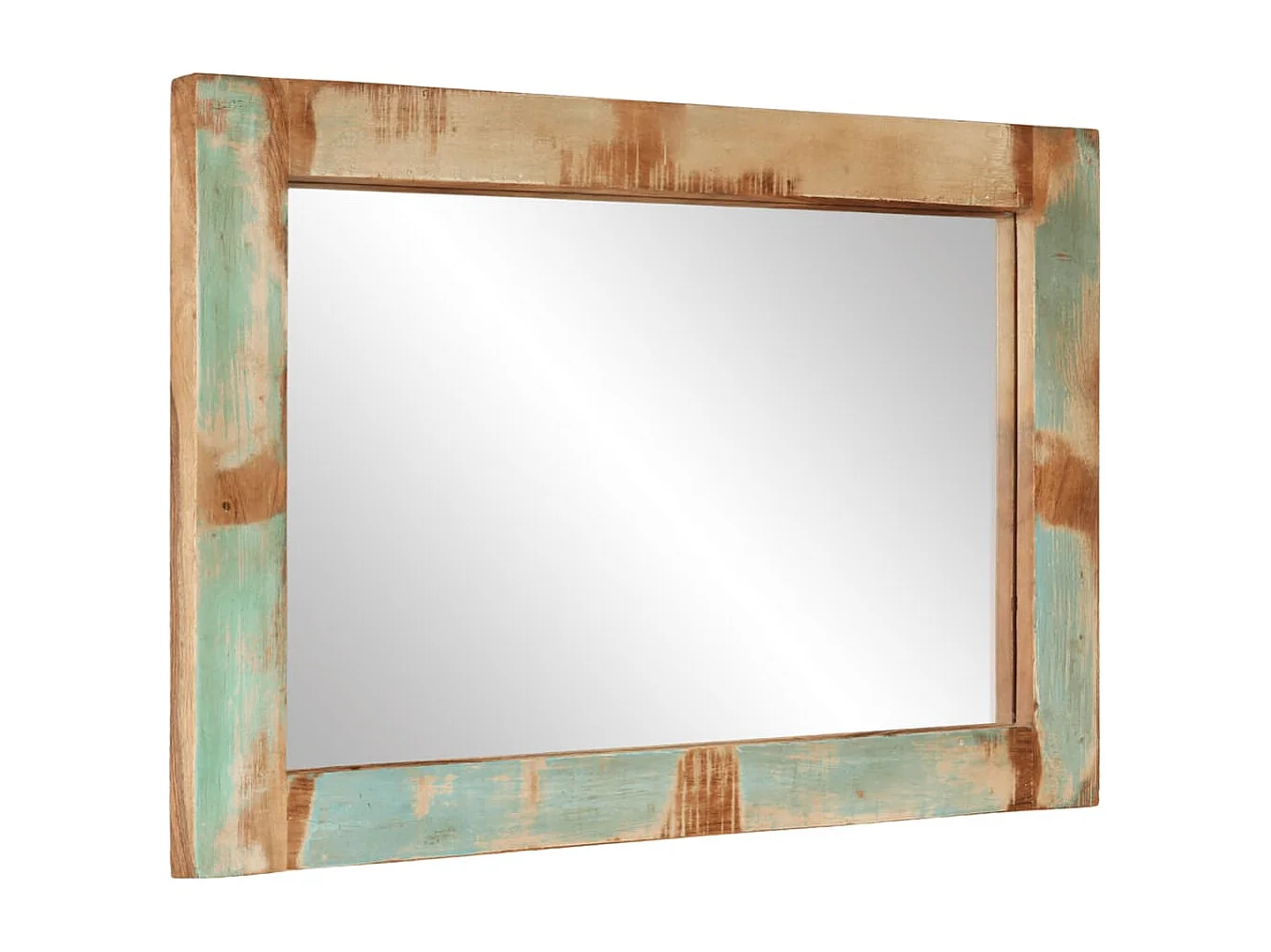 Spiegel 70x50 cm Altholz Massiv und Glas