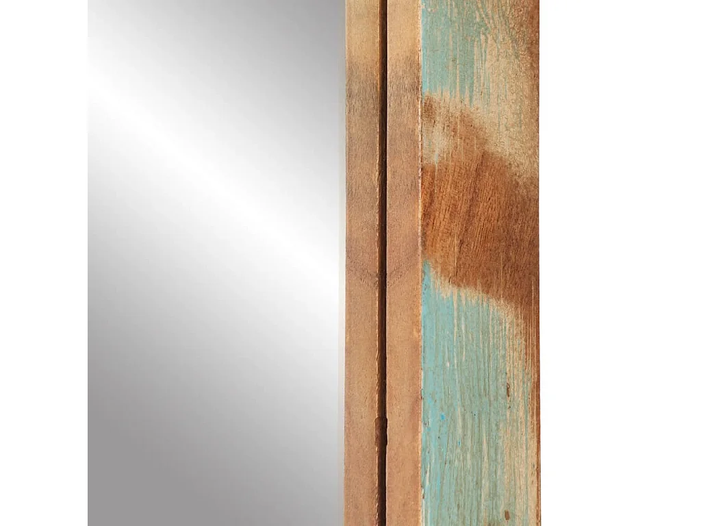 Spiegel 70x50 cm Altholz Massiv und Glas