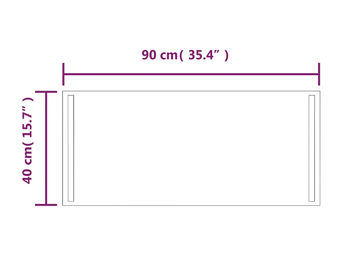 Specchio da Bagno con Luci LED 40x90 cm