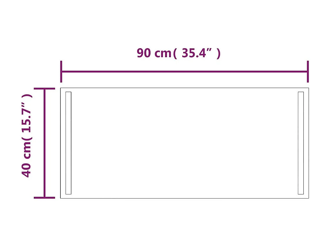 Specchio da Bagno con Luci LED 40x90 cm
