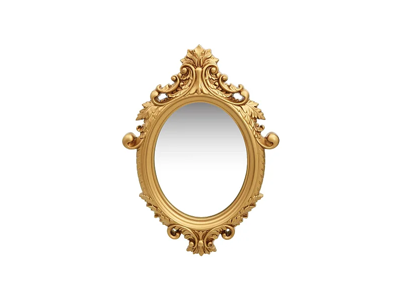 Espejo de pared estilo castillo dorado 56x76 cm