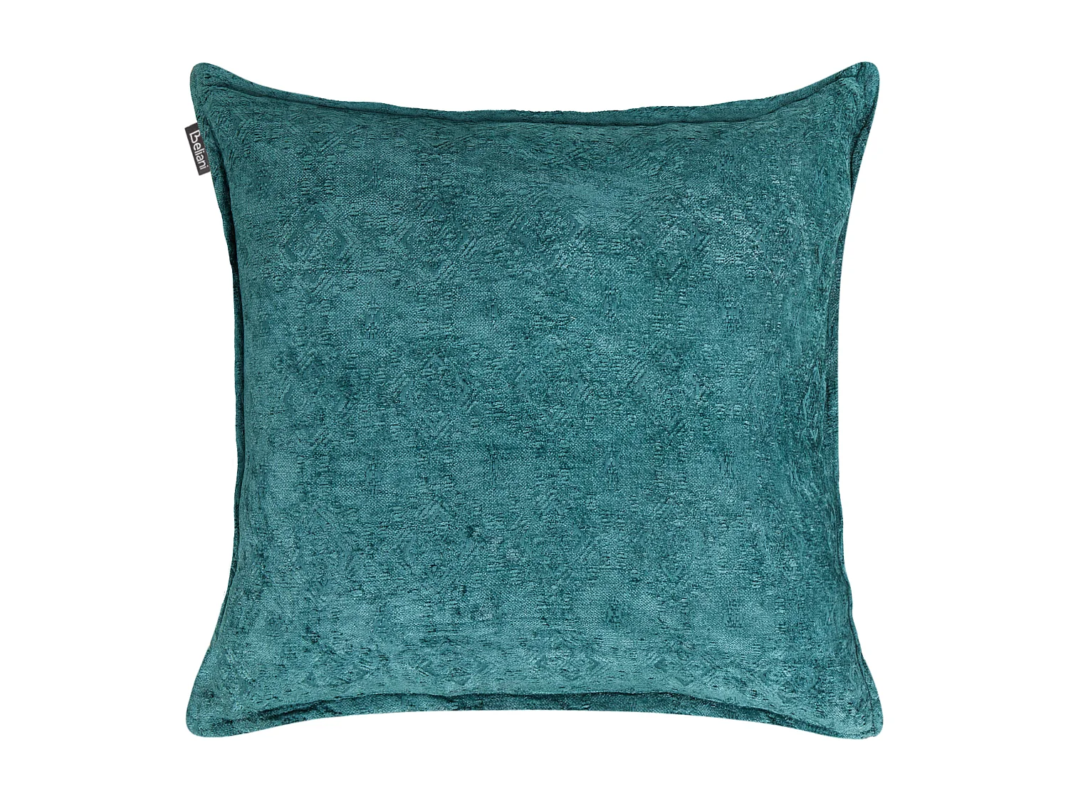 Lot de 2 coussins décoratifs VERPIS Coton 50 x 50 cm Bleu paon Unicolore