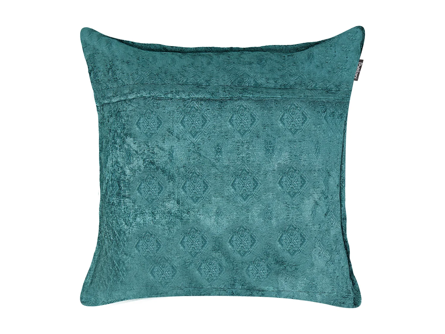 Lot de 2 coussins décoratifs VERPIS Coton 50 x 50 cm Bleu paon Unicolore